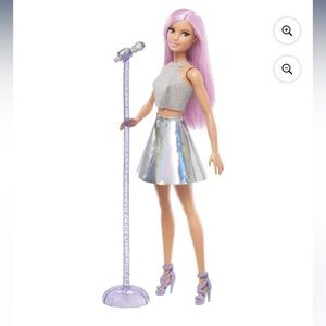 Pop Star Barbie Fashion Doll with Pink Hair